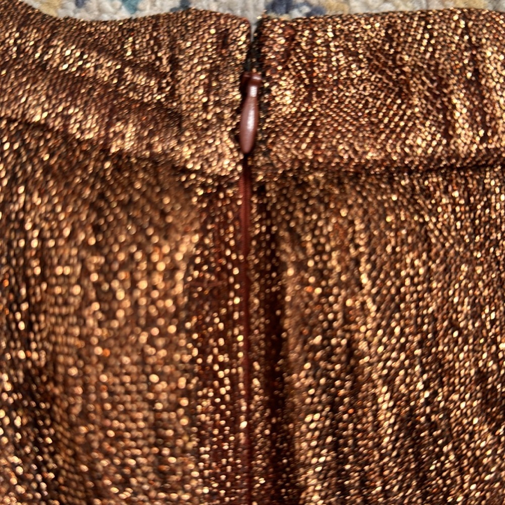 Anthropology Bronze sparkling layered over skirt with pants attached underneath - Picture 6 of 6
